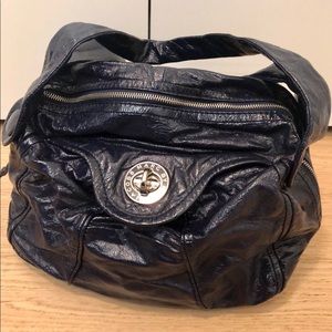 Marc by Marc Jacobs patent leather navy bag.